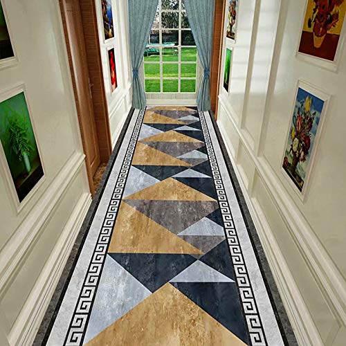 Tapis de passage couloir protège-sol moderne triangle 0.8x2m