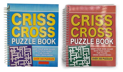 Rompecabezas Criss Cross WF Graham, pack de 2 libros de crucigramas de viaje con 300 desafíos