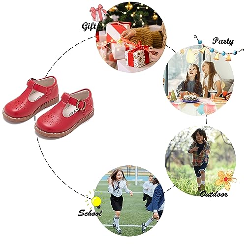 Image of Felix & Flora Toddler Little Girl Mary Jane Dress Shoes - Ballet Flats for Girl Party School Shoes