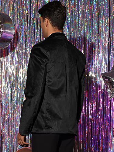 Lars Amadeus Velvet Blazers for Men's Solid Color Two Button Formal Suede Sports Coats3