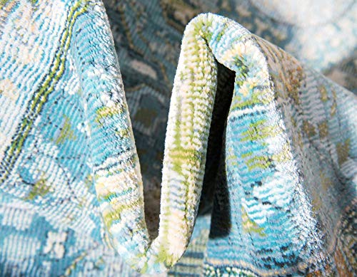 Tapete Unique Loom Baracoa Runner 70x185 cm Azul Claro miniatura 6