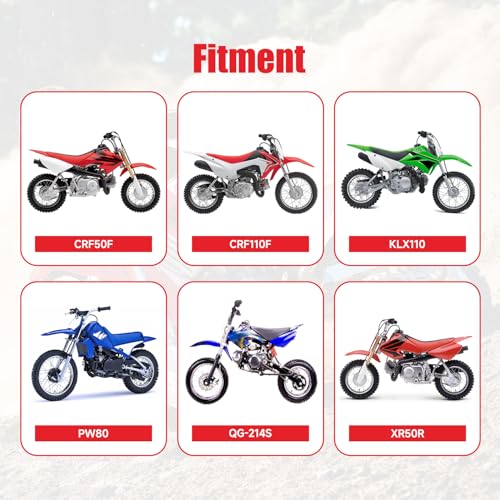 Image of GREHUA 80 /100-12 Dirt Bike Tube Compatible with KLX110 CRF110 PW80 SSR125 TTR110, 2.75 /3.00-12 Inner Tube for 125cc 110cc 90cc 50cc Tao tao Coolster Apollo Baja CRF70 XR70 Pit Bike Motorcycle
