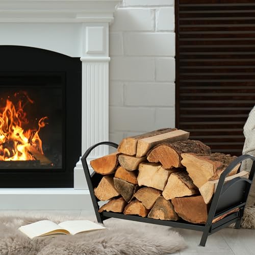 Panier bois pliable noir en métal compact avec poignées Relaxdays - 3