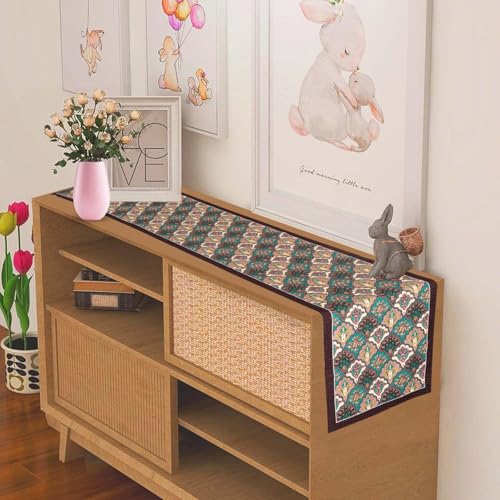 Image of Homerz Premium Runner for 6 Seater Dining Table, 13x72 inch Size, Antiskid Backing (Kohinoor)