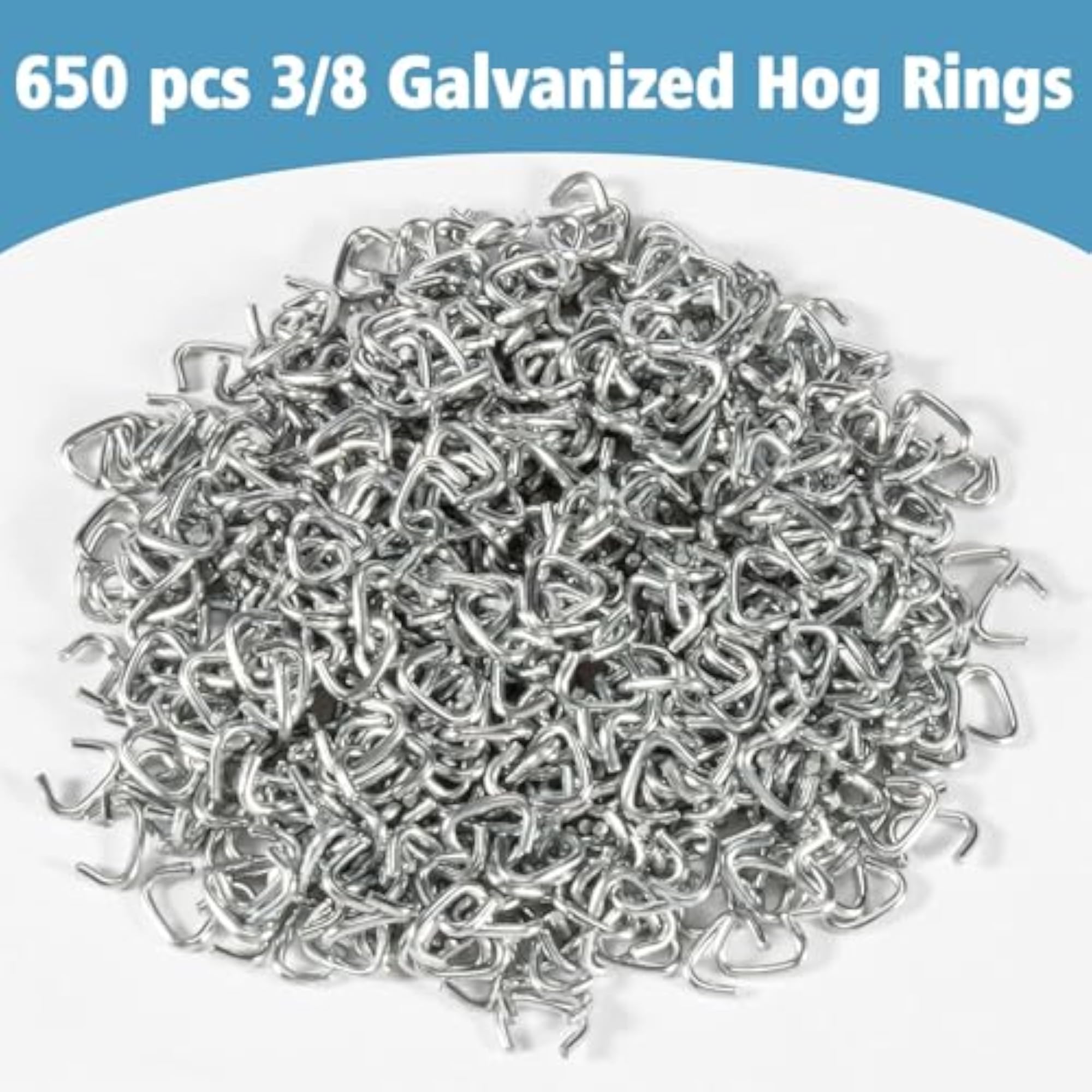 650PCS Heavy Duty Galvanized Hog Rings Set