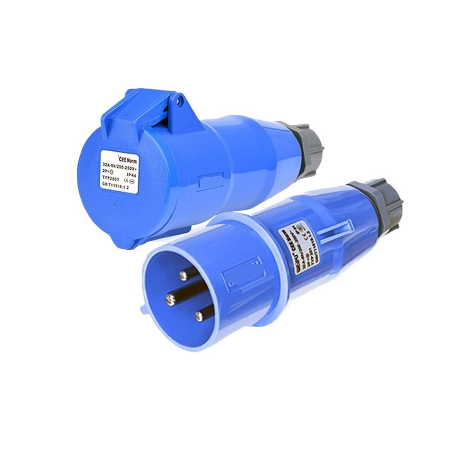 Connecteur d'alimentation 3 Broches 32A IP44 mâle KL4-4b pour montage mural