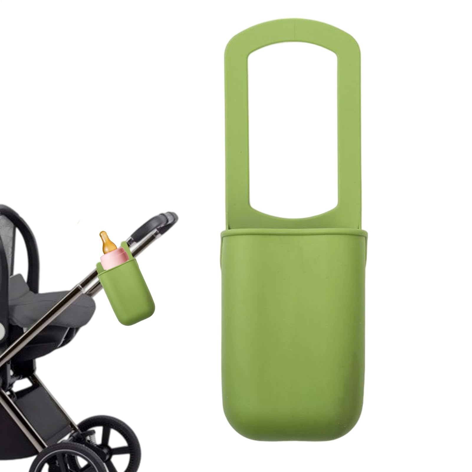 Becherhalter für Kinderwagen Aufbewahrungs Organizer Beißring Taschentuch | Silikon Kinderwagen Getränkehalter Befestigung Für Kinderzimmer Flugzeug Outdoor-Zubehör Camping Spazierengehen Fahrräde