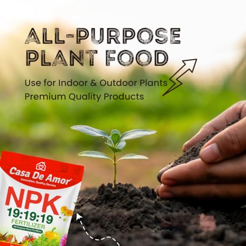 Image of Casa De Amor NPK 19-19-19 Fertilizer | Balanced Water-Soluble Plant Food for Growth, Flowering & Yield Boost | For All Plants | 400 gm