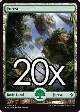 20 Battle for Zendikar Forest #271 Magic The Gathering Full Art Basic Land Lot-L8