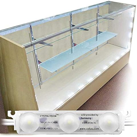 Crystal Vision Premium Pre-Installed LED Kit for Showcase, Display Case, Under Cabinet LED & Dressing Room Mirror - 12.5ft (W/Dimmer) Cover