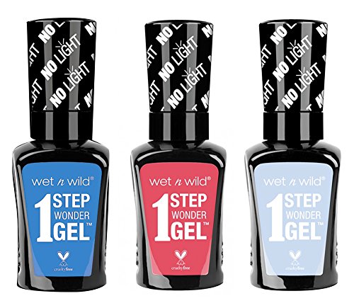 Wet n Wild 1 Step Wonder Nail color Gel 3-pc bundle (730A, 725A, 702B)