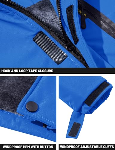 Image of TACVASEN Men's Winter Skiing Jackets Water Resistant Fleece Coats Insulated Thermal Snowboard Jacket Parka Raincoat with Hood
