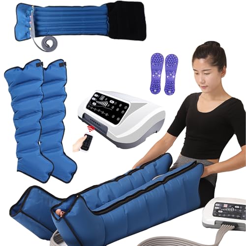 Maquina Presoterapia para Casa, Masajeador Botas Presoterapia para Piernas Y Pies Abdomen Cansados, 6 Valvulas Presoterapia Profesional, Favorece Una Mejor Circulación, Drenaje Linfático