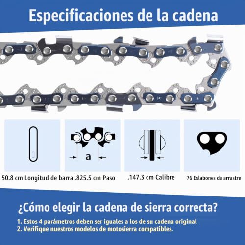 Cadena para motosierra 20 pulgadas 14 Imagen adicional