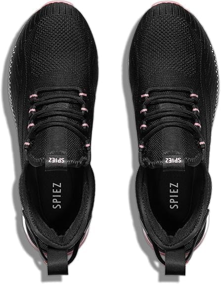 SPIEZ Composite Toe Safety Shoes for Women,Breathable Lightweight Non Slip Work Shoes,Air Cushion Safety Sneakers for Daily Casual Wear and Various Harsh Environments Black-Pink(4.5-10) - Image 7