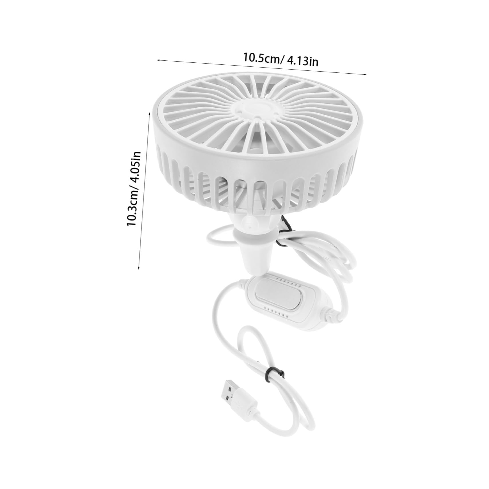 FUNOMOCYA 360Degree Portable USB Powered Fan for Car Air Outlet Compact Design for Efficient Air Circulation Hot Weather