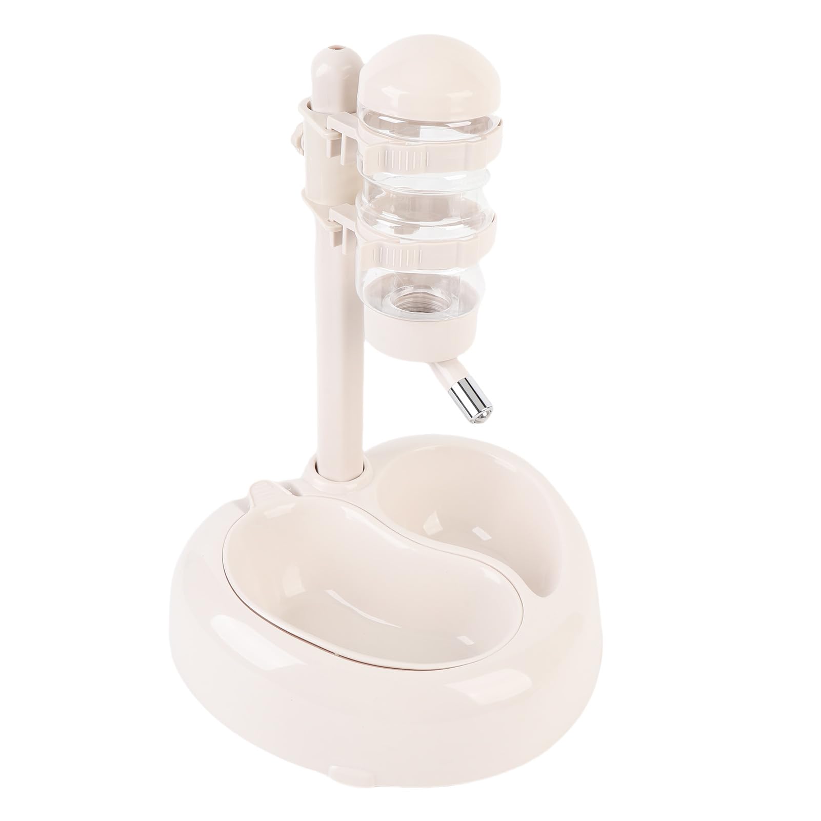Dispensador de Agua para Mascotas, Alimentador de Agua para Perros de Ajustable con Gran Capacidad para Perros Pequeños y Gatos (Beige)