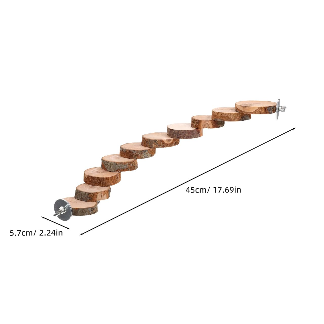 Balacoo Parrot Ladder, Bird Platform Perch, Hamster Platform, Parakeet Cage Toy, Bird Cage Natural Wood Ladder, Standing Perch (10 Steps) - image 4