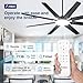 72 inch Ceiling Fans with Lights,Large Ceiling Fan with Light and Remote Control, Dimmable, 3CCT, Quiet, Black Modern Ceiling fan For Living Room, Bedroom, Kitchen, Patio, Farmhouse, Indoor/Outdoor