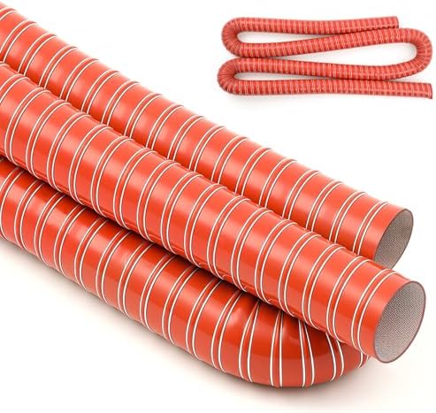 Pangda 4" x 3.3ft Air Duct Hose Cooling Air Ducting, Silicone Fle...