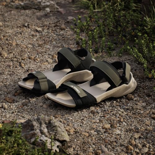 adidas Unisex Terrex Hydroterra Sandals Sandal, Olive Strata/Core Black/Wonder Beige, 47 EU – Ansicht 9
