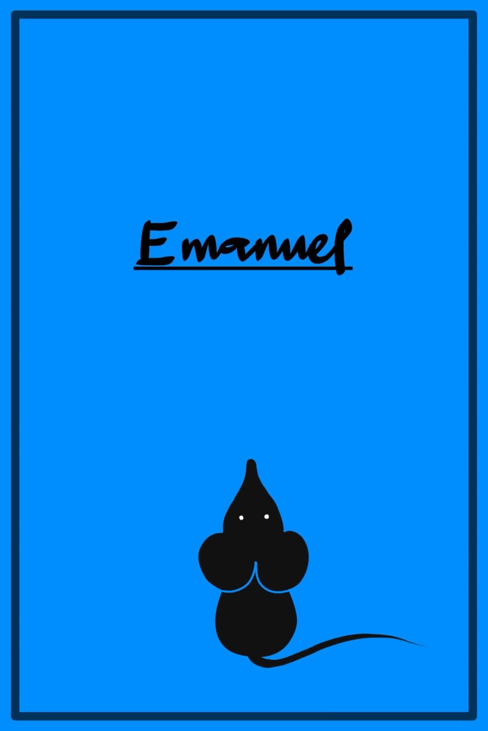 Independently published Emanuel: Blaues Notizbuch mit Mäusemotiv | A5 | kariert | 120 Seiten | Softcover (German Edition)