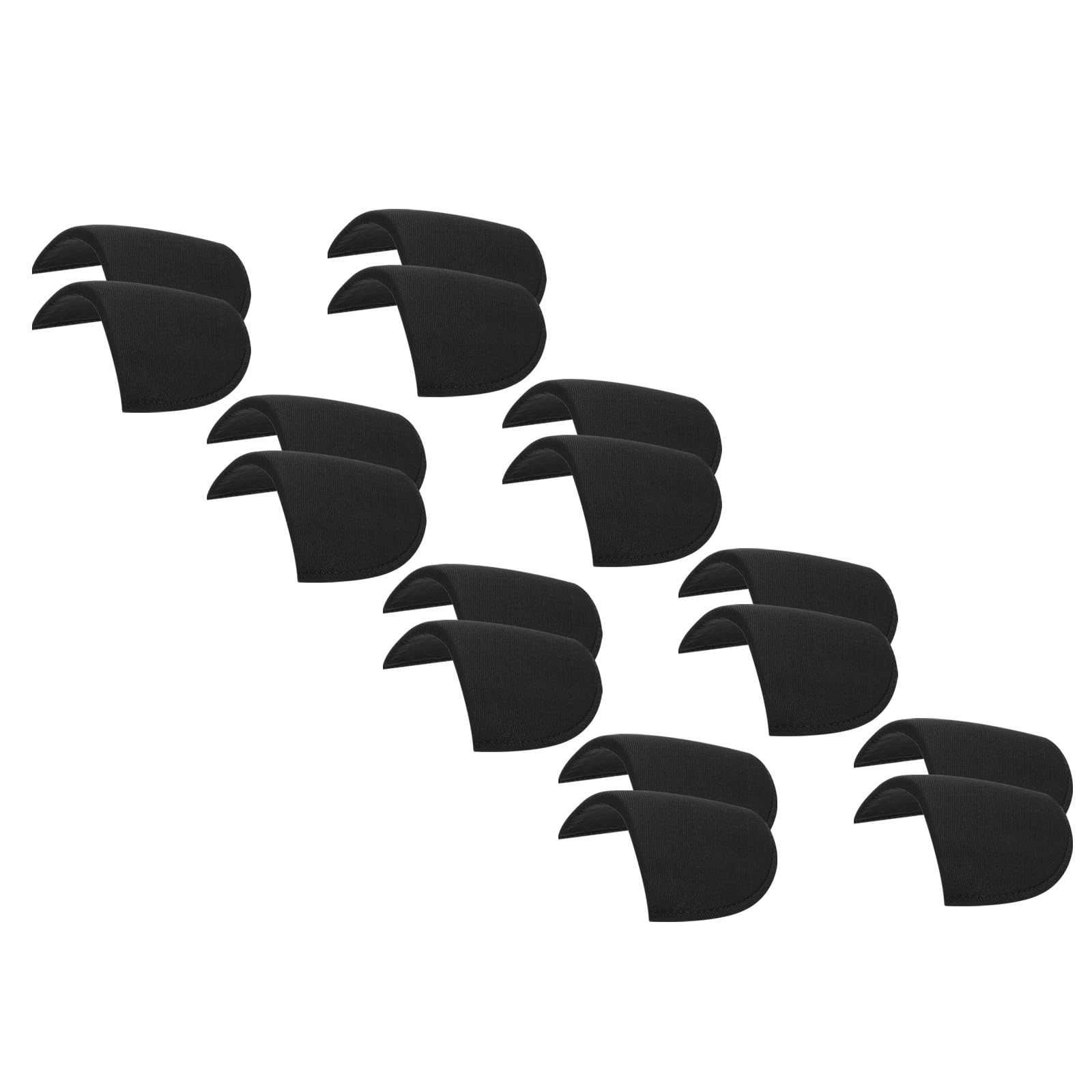 PATIKIL 8 Pairs Shoulder Pads, Costume Shoulder Pads Breathable Sponge Pads Covered Set-in Gauze for Women Clothing Men Blazer Suit Coat Sewing, Black,M