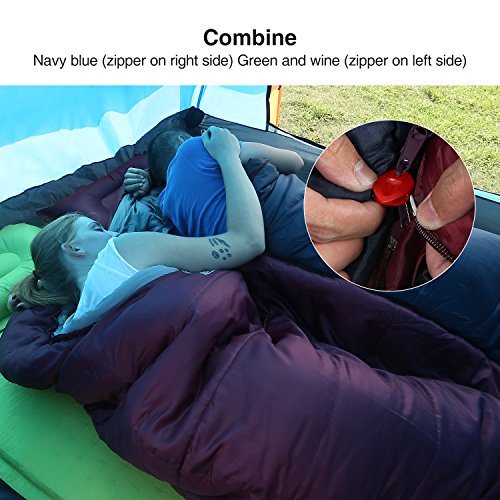 Bolsa de dormir mummy REDCAMP para mochila, ligera y portátil, para camping y senderismo para adultos, azul marino miniatura 4