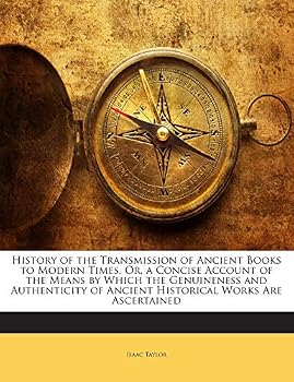 History of the Transmission of Ancient Books to Modern Times
