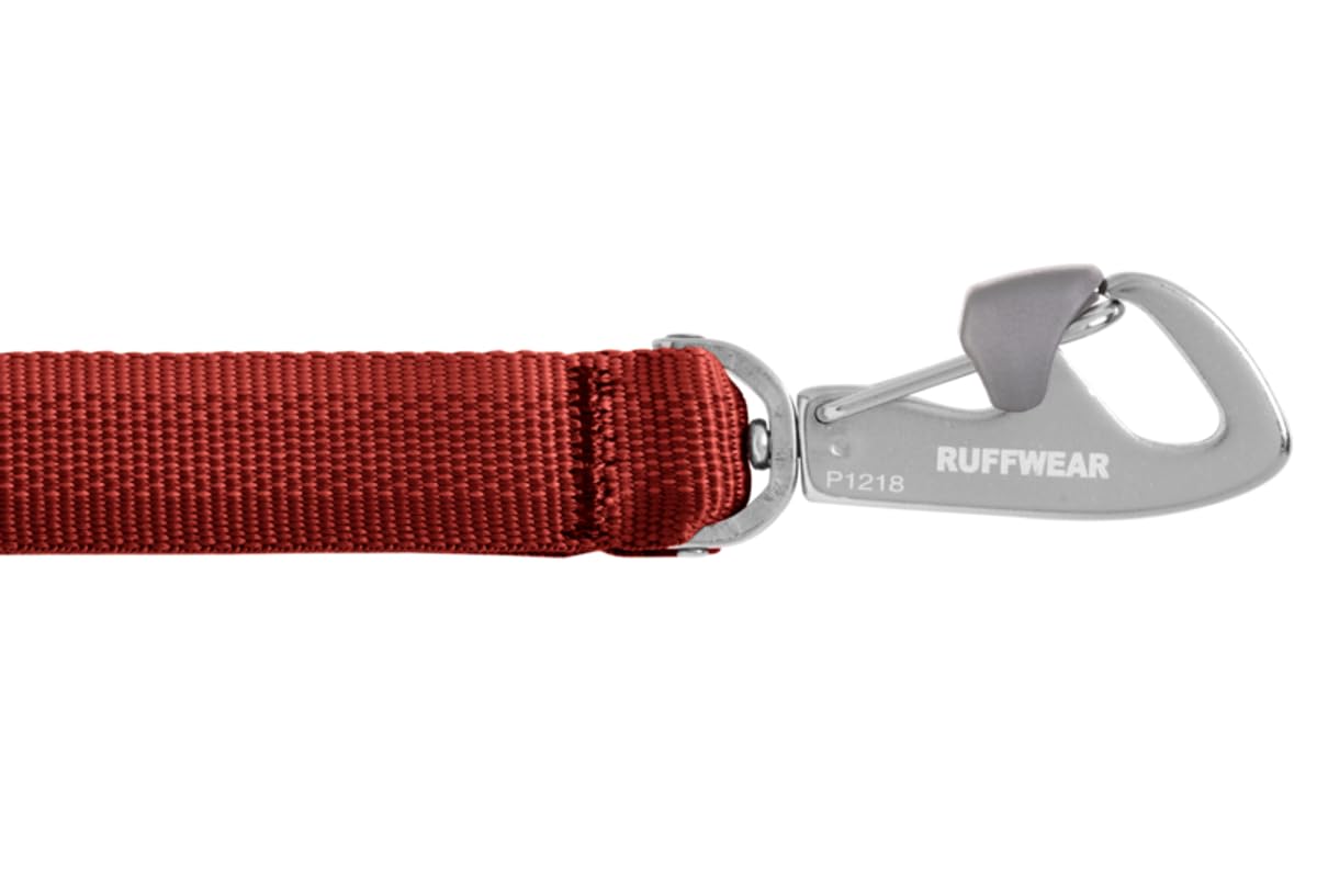 RUFFWEAR Correa de Perro, Front Range Leas, Ligera y Duradera, 1,5 m con manija Acolchada y Clip Crux Giratorio Seguro, Correa Tubelok compacta y aerodinámica, Red Clay
