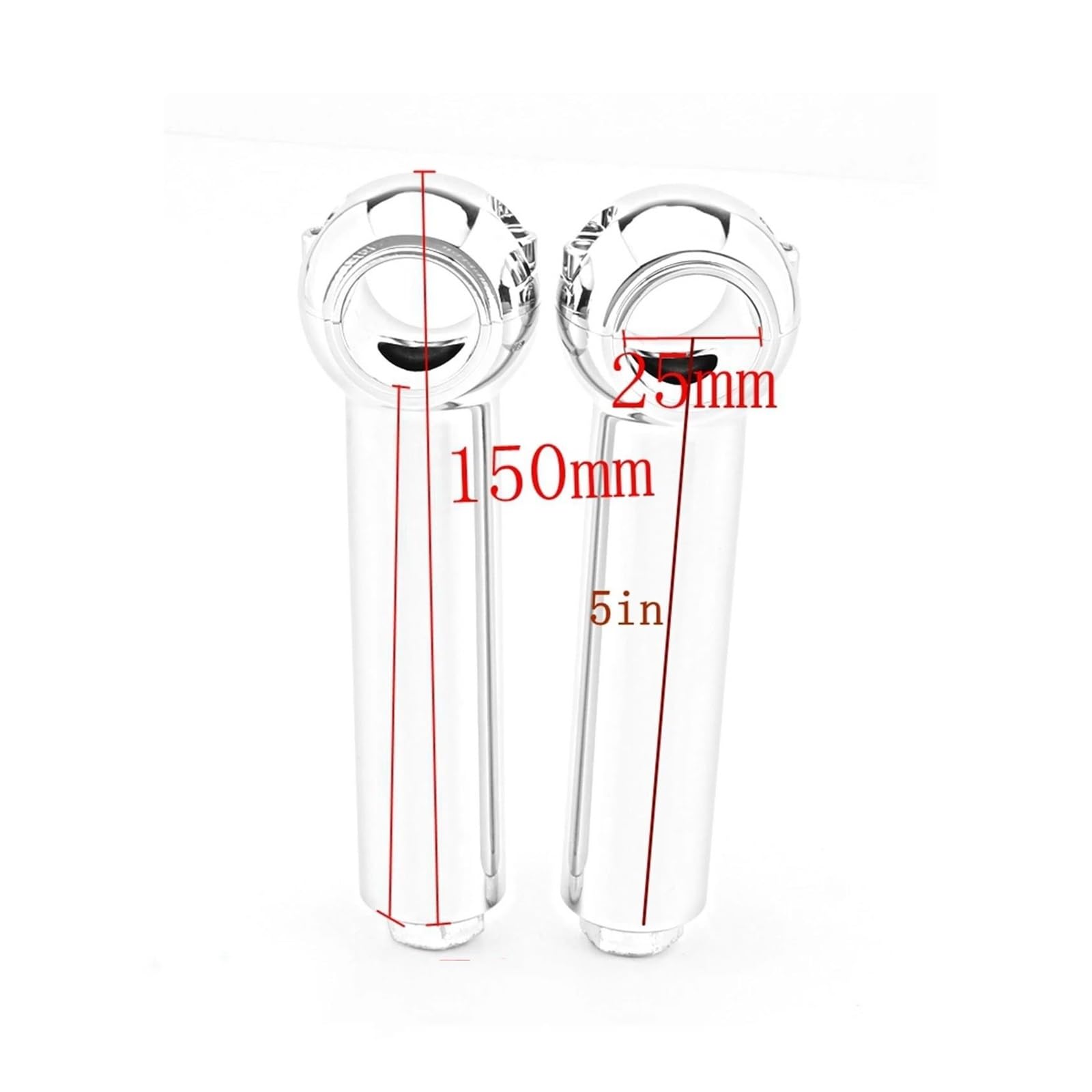 Rialzo Manubrio Moto Per Cruiser Choppers Metriche Tutte Le Motociclette Con Diametro Barra Da 2,5 Cm/1" Kit Riser Manubrio Con Impugnatura Da 4 Pollici 5" Riser Manubrio Moto(4 Inch-Silver)