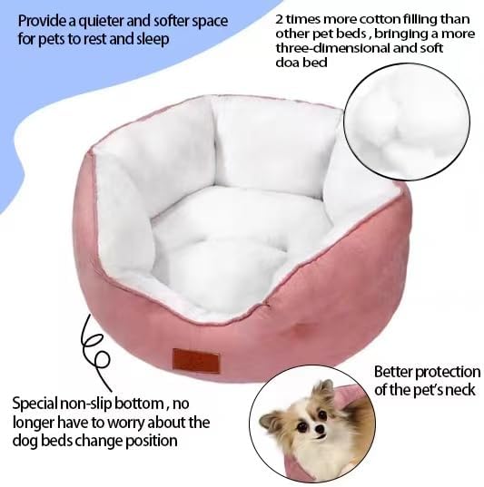review GOGOEVERYDAY Rectangular Dog Bed, Suitable forlarge and Small Dogs, Waterproof andnon Slip pet Bed, Equipped with awashable and Detachable Soft Sofa,with a Non Slip Bottom. (Pink)
