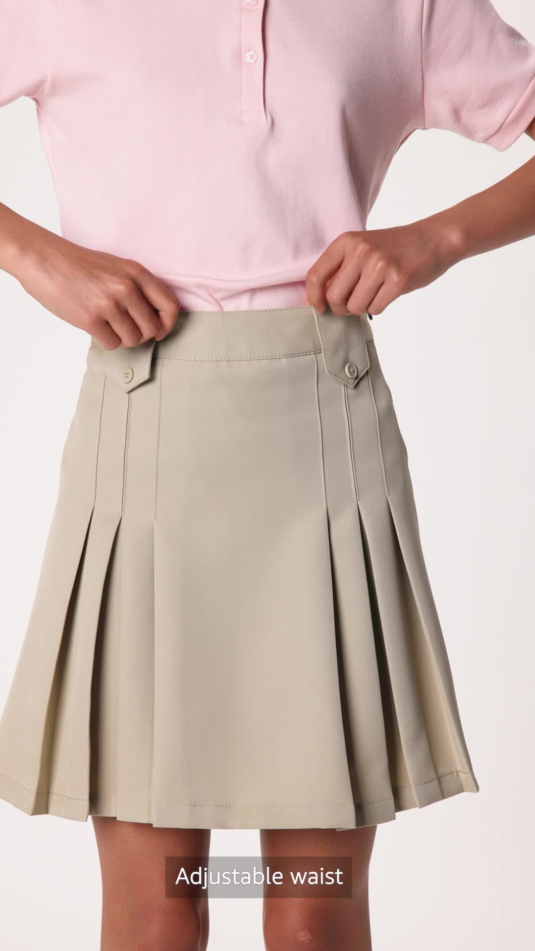 Amazon.com: French Toast Girls' Adjustable Waist Front Tab Pleated