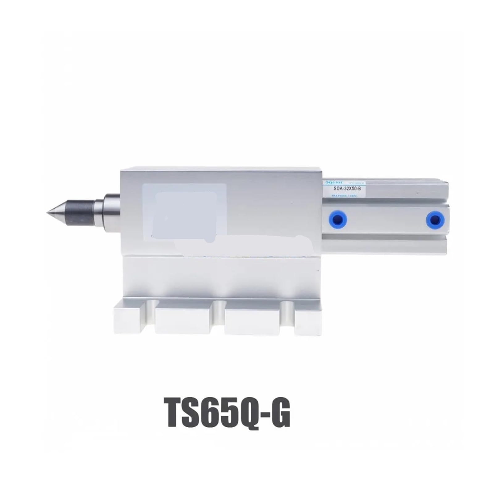 KACOME CNC Rotary indexing Tailstock TS65Q Pneumatic with Ejector pins with 65 mm Center Height for CNC Rotary Tables, milling Machines and Machine Tools(TS65Q-E)