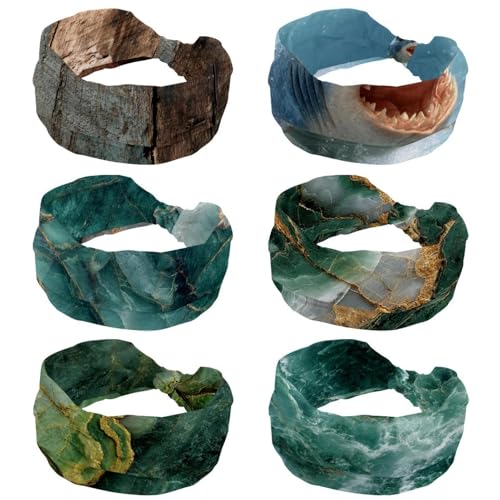 Lot de 6 bandeaux élastiques femme pour cheveux rebelles