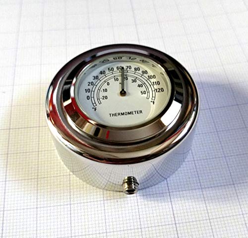 Time 4 Bikes Cache écrou de potence Triumph Thruxton et Thruxton R 2016 et plus récent avec thermomètre (face blanche) Cover