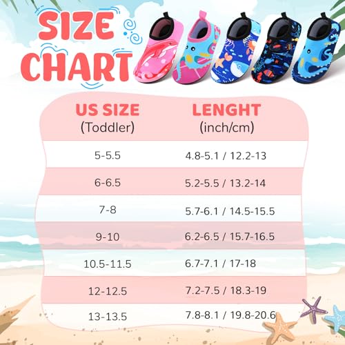 Image of Kids Boys Girls Swim Water Shoes, Toddler Kids Swim Water Shoes Non-Slip Quick Dry Beach Shoes,Barefoot Sports Shoes Aqua Socks for Beach Outdoor Sports