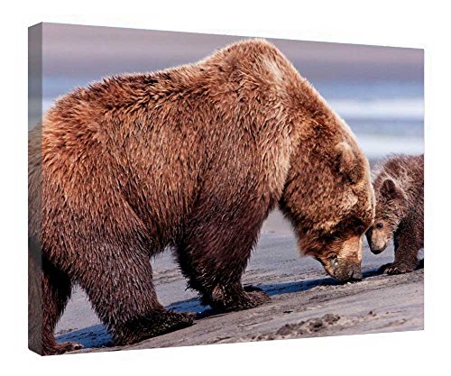 Toile Mother Bear encadrée en bois de haute qualité avec châssis robuste