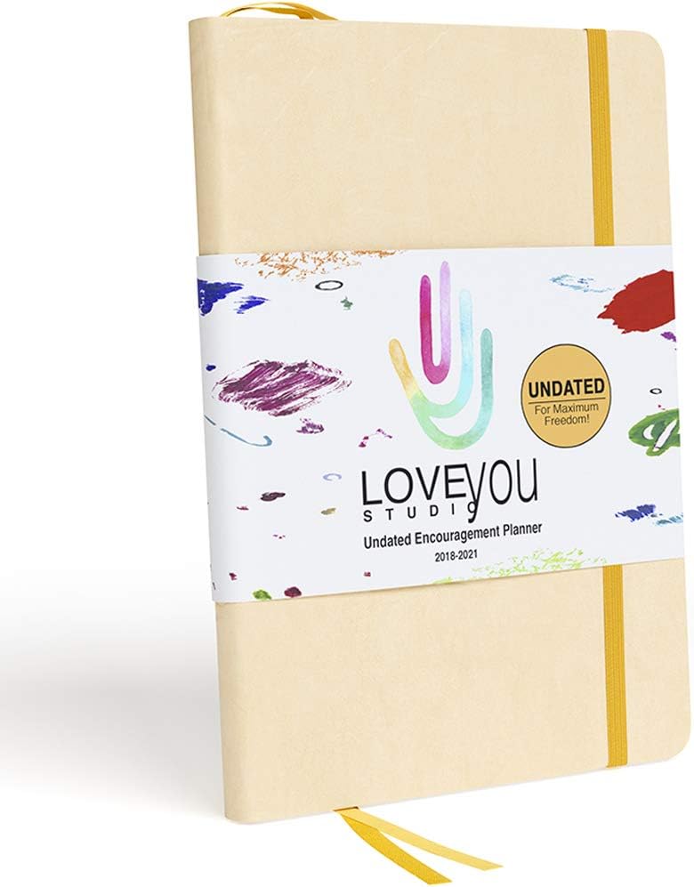Happy Planner A5 Undated Planner with Daily Encouragement | 3 in 1 Monthly Weekly & Daily Planner | Be More Organized, Motivated, Happy & Positive by LoveYouStudio
