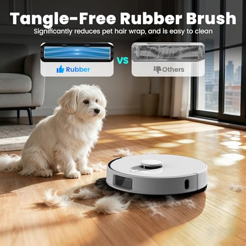 Image of T30+ Robot Vacuum and Mop Combo with Self-Emptying Station, 12000Pa Robotic Vacuums Cleaner, No-Collision Obstacle Avoidance, Carpet Detection, Anti-Tangle Brush, 240Min Run, for Hair, Floors, Carpets