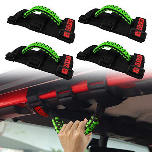 MASION Roll Bar Grab Paracord Grab Handles for Jeep Wrangler YJ TJ JK JL Gladiator JT JKU JLU