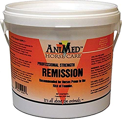 AniMed Remission 4 lbs - Comprehensive Nutritional Support for Horses with Metabolic Issues, Probiotics, and Essential Nutrients for Hoof Health, Gut Health, and Overall Well-Being
