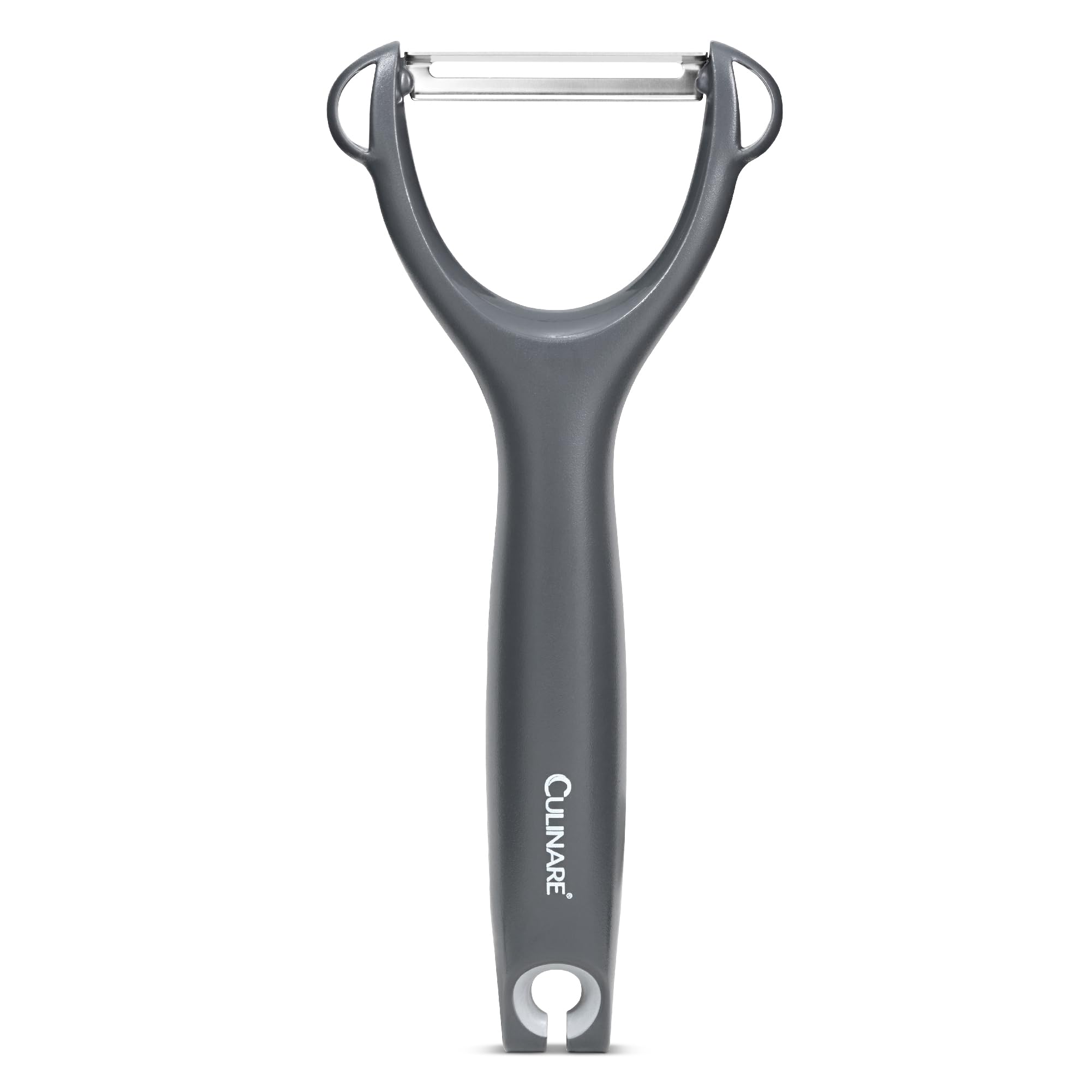 Culinare Safety Peeler, Grey, Plastic/Stainless Steel, Y Shaped for Maximum Control and Comfort, Manual Potato/Vegetable/Fruit Peeler
