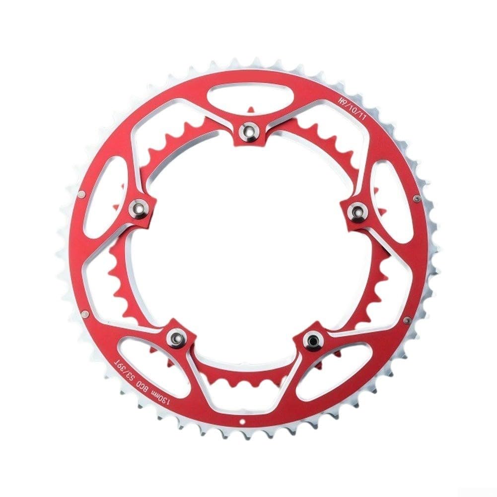 Guarnitura Doppia 53/39T 130BCD Alluminio per Bici Strada