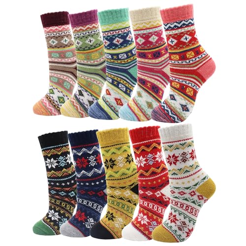 GLCMXMART wool socks for women, warm thermal thick winter socks for women cold weather, gift for...