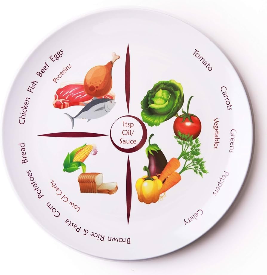 The Diet Kit Perfect Portion Control Divided Diet Plate