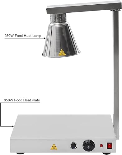 Miniatura 4 de Bandeja de calentamiento comercial con lámpara de calor de alimentos con bombilla, lámpara eléctrica para calentador de buffet de alimentos, lámpara