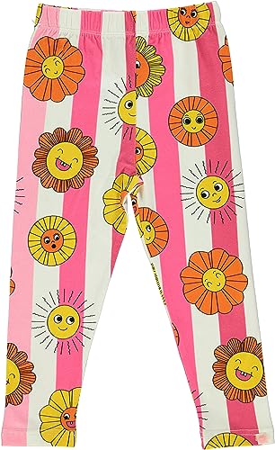 Leggings Småfolk avec soleils pour fille en coton doux imprimé