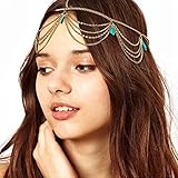 【Perfektes Geschenk】: Perfekte Kopfbedeckung für Strand, Hochzeiten, Abschlussbälle, Jubiläen, formelle Partys, Geburtstage oder andere besondere Anlässe. Das Paket beinhaltet 1 Stück Damenkopfkette.