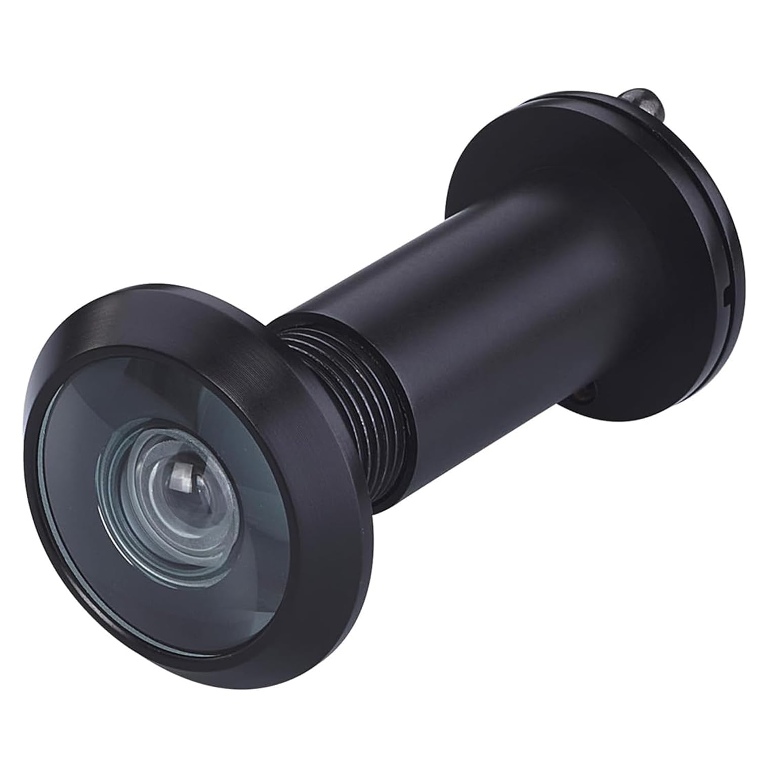 WELLYUK Peep Hole, Solid Brass 220 Degree Door Viewer Peephole with Heavy Duty Rotating Privacy Cover for 1-1/2" to 2-1/3" Doors for Home Office Hotel, Black (Black)